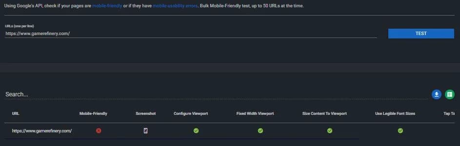 Mobile Friendliness Test