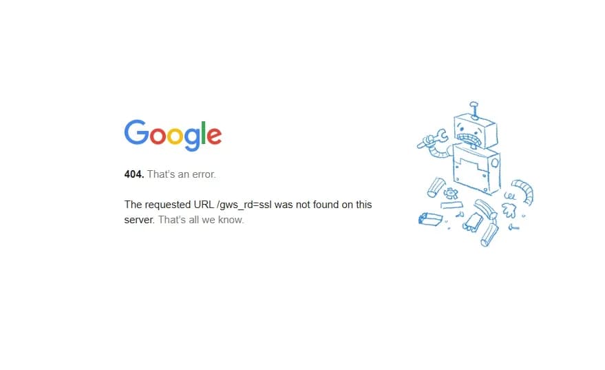 Note: https://www.google.com/gws_rd=ssl this url directly is not a valid url if you try to open it, you will see something like: