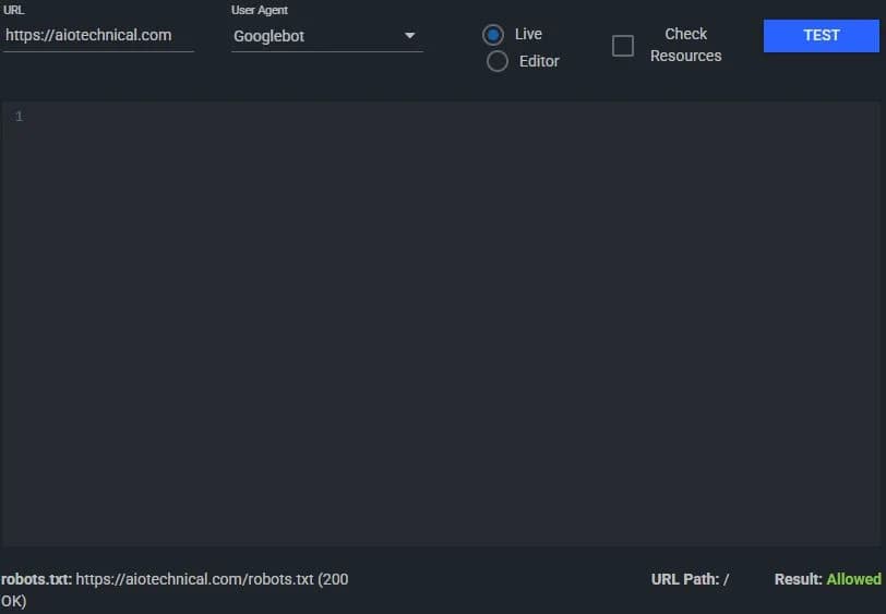 robots.txt and Crawlability