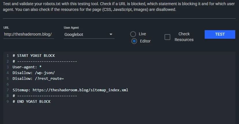 Robots.txt and Sitemap