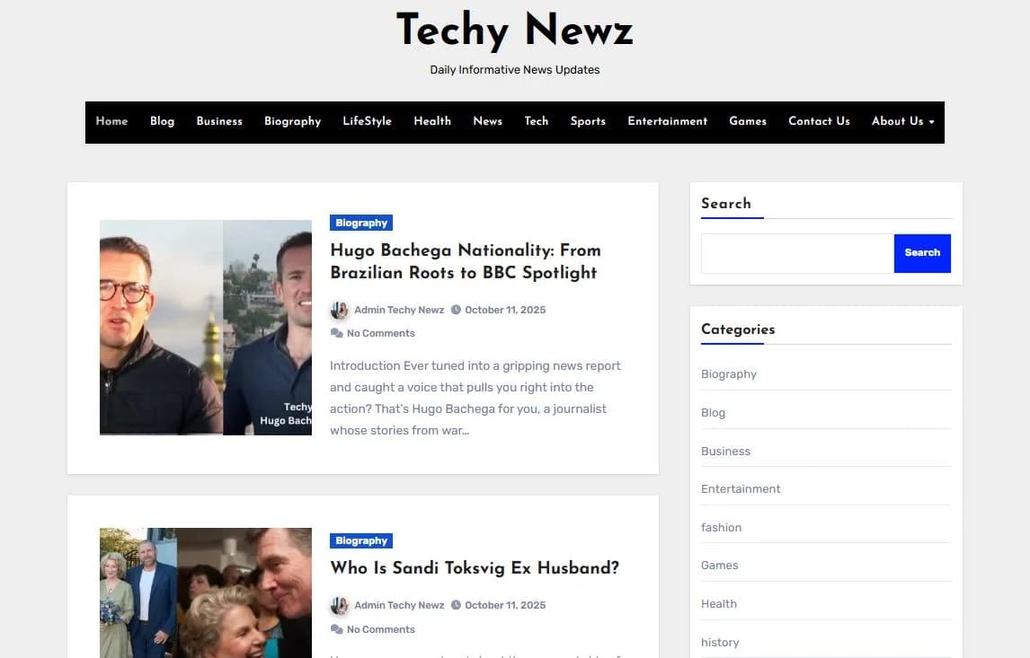landing page