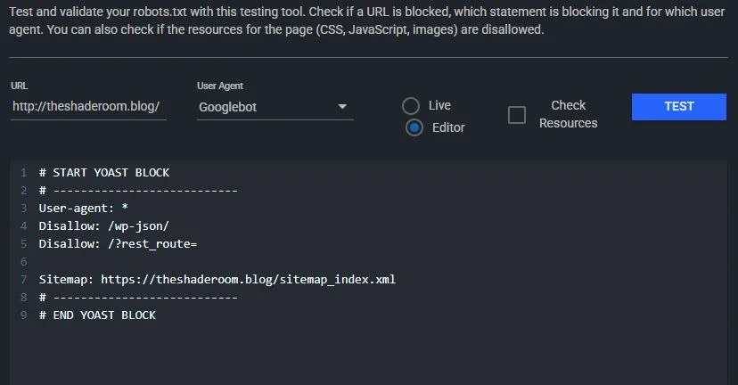 Robots.txt and Sitemap