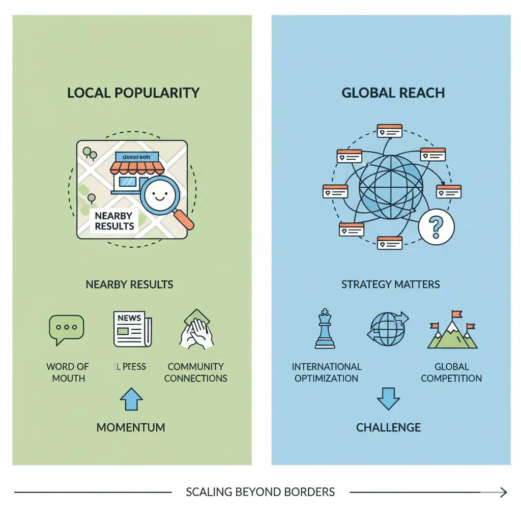 Local Popularity vs. Global Reach