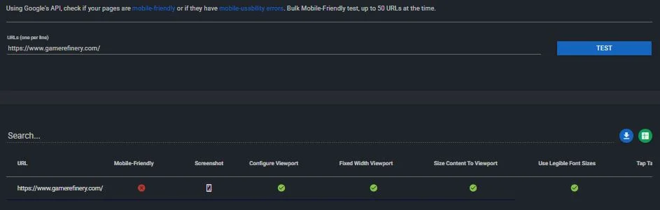 Mobile Friendliness Test