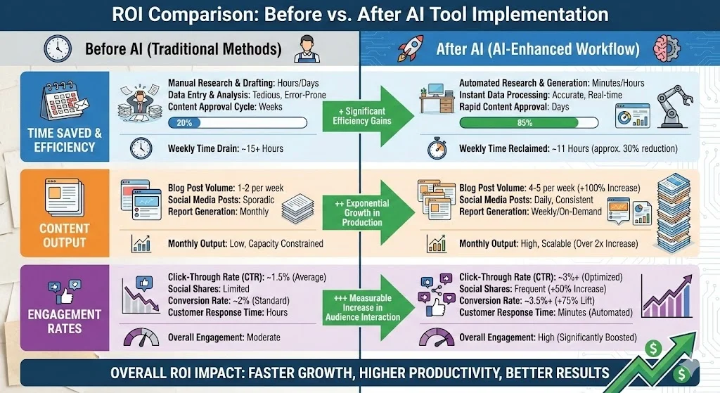 before and after AI tool implementation